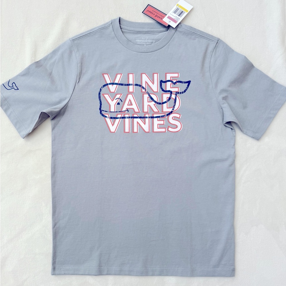 Gray Vineyard Vines cotton shirt. Size youth medium. New with tags!